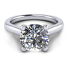 4 prong basket flush fit solitaire engagement ring from GQJ Boston
