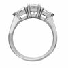 three stone with round center pear sides engagement ring from GQJ Boston