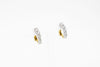 Two Tone Omega Clips Diamond Earrings