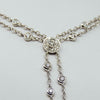 White gold double necklace with diamonds from GoldQuestJewelers jewelry store in Boston MA