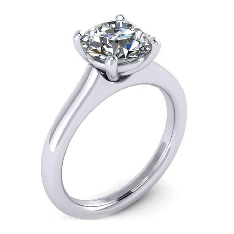 French Cut Diamond Basket Engagement Setting 2mm in Platinum | Engagement  sets, Engagement ring cuts, Diamond band engagement ring