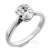 4 prong oval center solitaire engagement ring from GQJ Boston