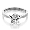 4 prong oval center solitaire engagement ring from GQJ Boston