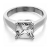4 prong princess cut trellis solitaire engagement ring from GQJ Boston