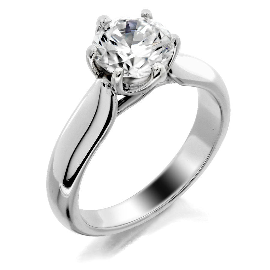  Trellis with 6 prong head solitaire engagement ring from GQJ Boston