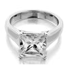 4 prong princess cut trellis with flush fit shank solitaire engagement ring from GQJ Boston