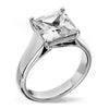 4 prong princess cut trellis with flush fit shank solitaire engagement ring from GQJ Boston