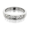 Princess cut channel set wedding band from GoldQuestJewelers jewelry store in Boston