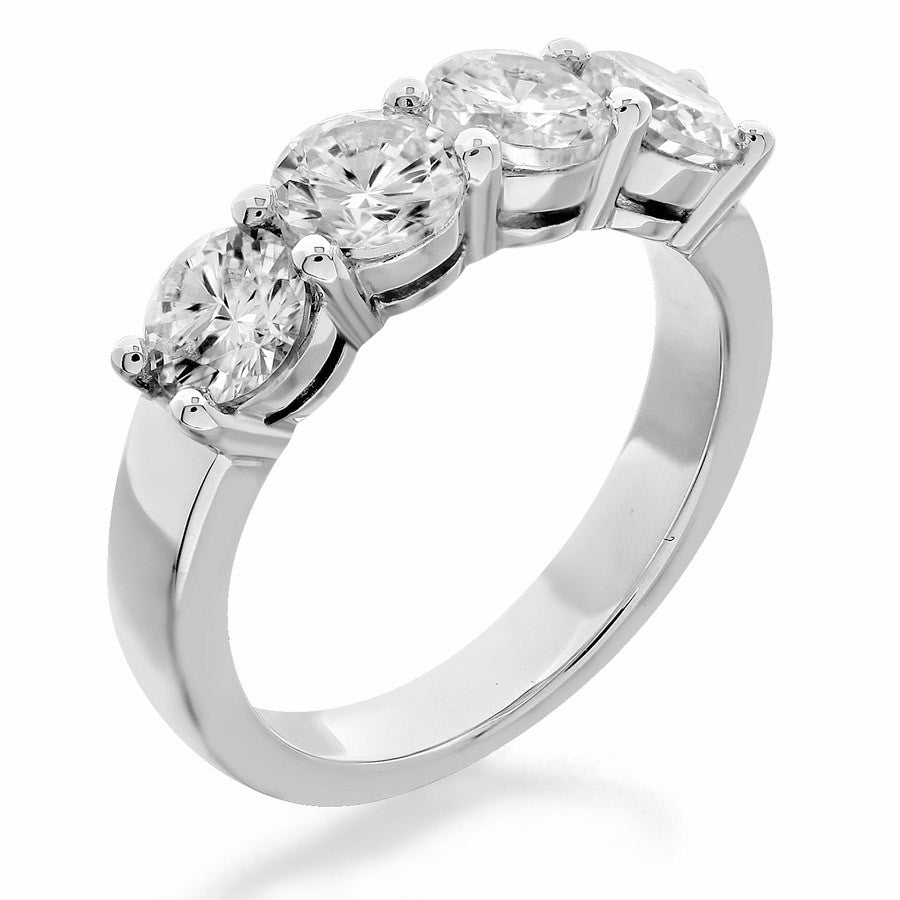 White Gold 1/4 Ct Round Cut Diamond Solitaire Ring