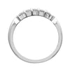 GoldQuest Jewelers in Boston shared prong diamond bezel on the side wedding band