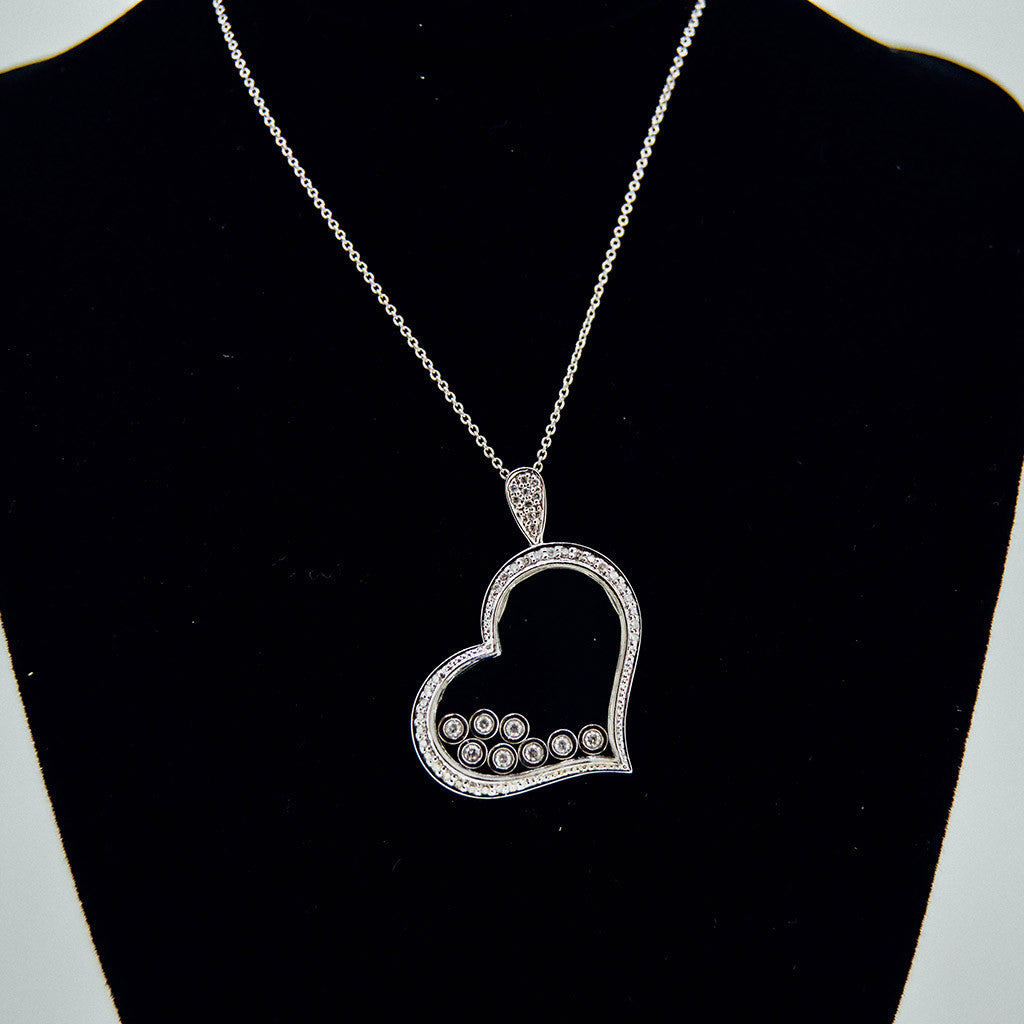 Diamond heart necklace from GoldQuestJewelers jewelry store near Boston MA