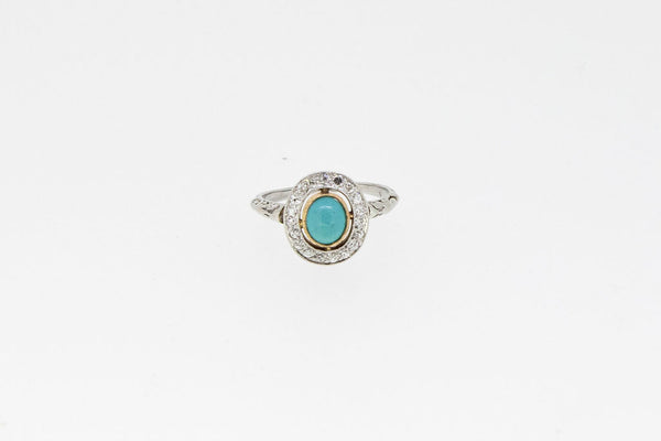 Vintage Ring With Turquoise Center