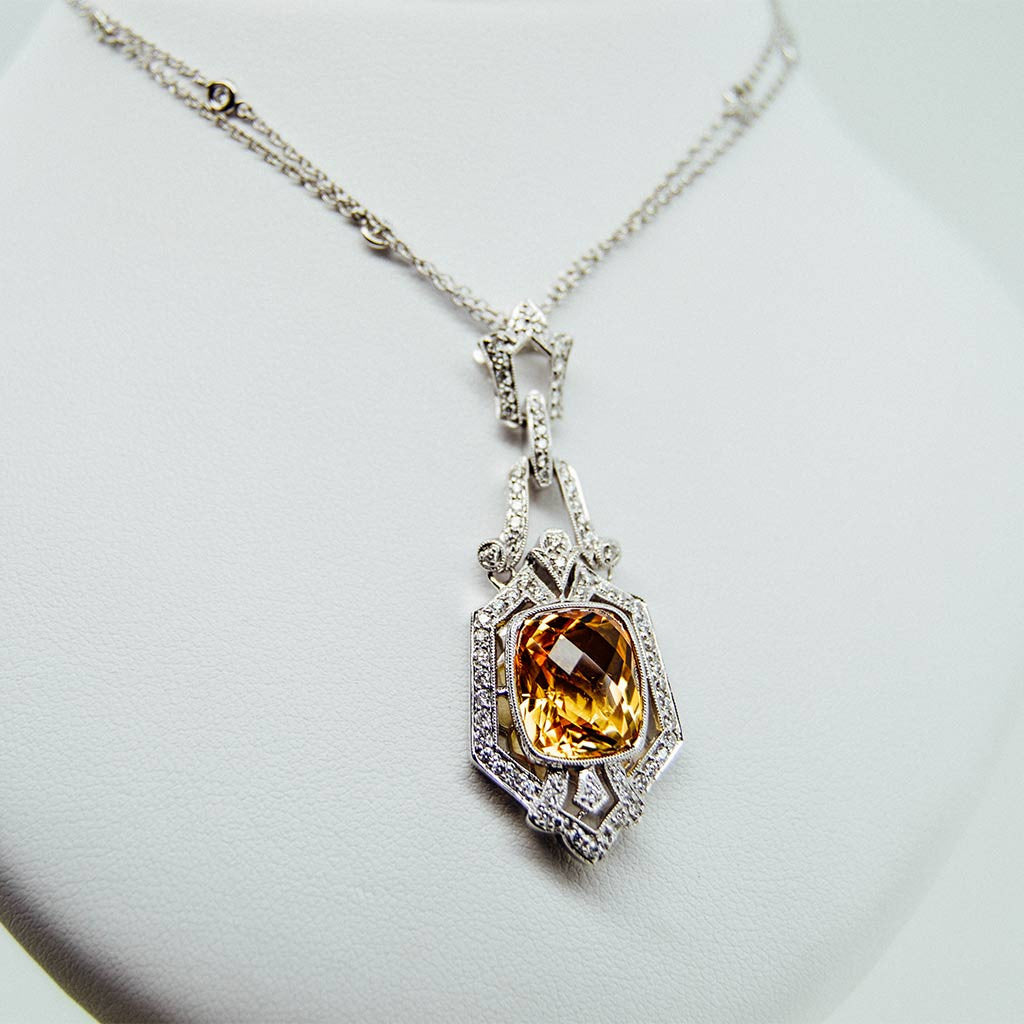 Unique Design Yellow Topaz Necklace in 925 Sterling Silver - Etsy |  Sterling silver jewelry handmade, Yellow topaz, Topaz necklace