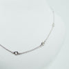 white gold with diamond dot station necklace from GoldQuestJewelers jewelry store in Boston MA